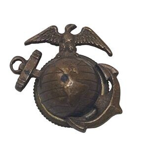 USMC Eagle Globe Anchor Pin Screwback Vintage EGA Hat Collar Device Marine Corps